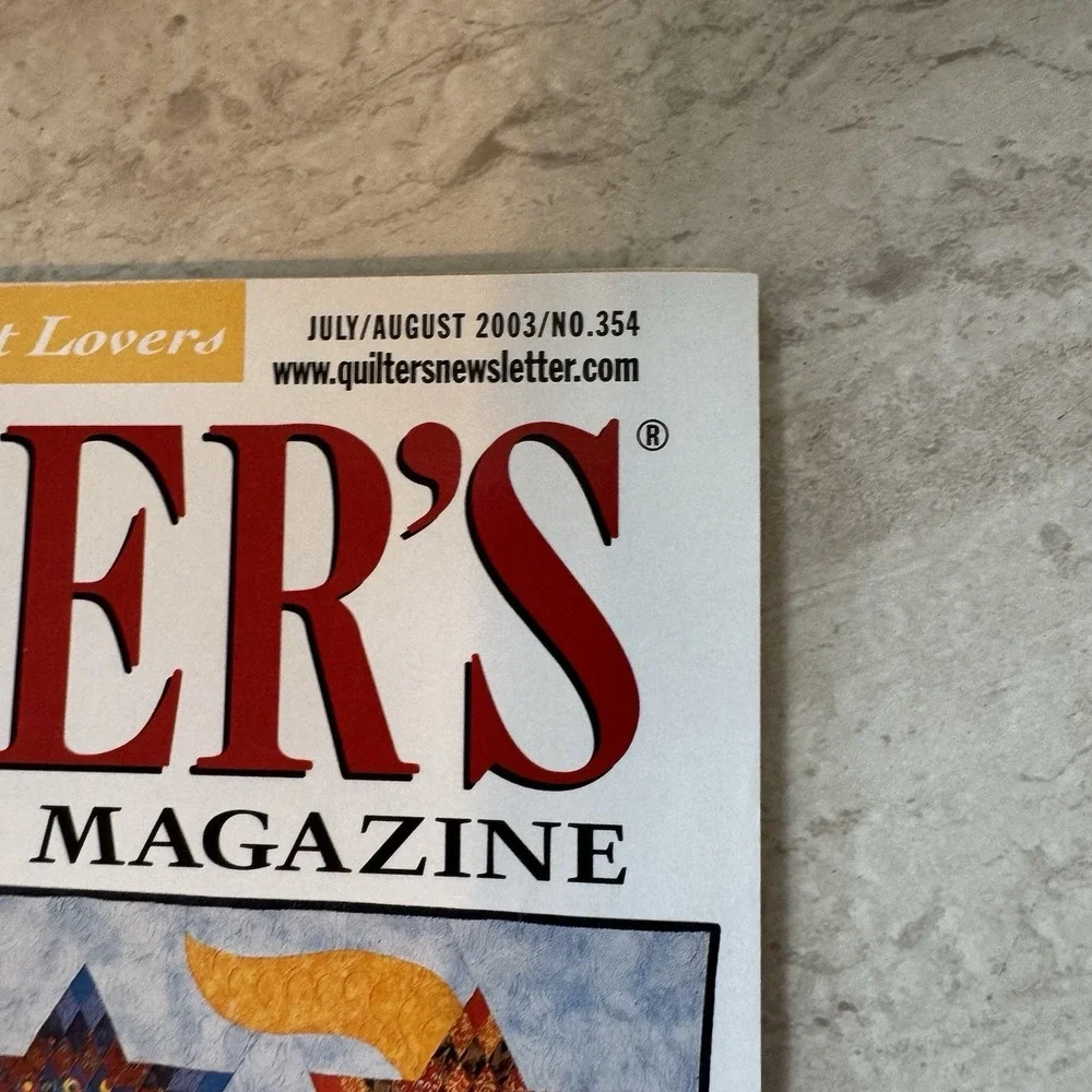 Quilter's Newsletter Magazine Vintage July/August 2003